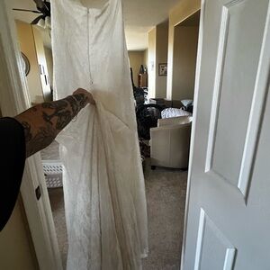 Wedding dress + veil